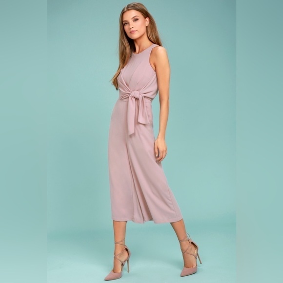 Lulus Pants - Lulu’s On Track Mauve Midi Jumpsuit